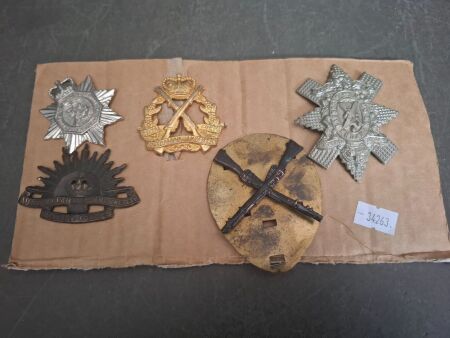 5 Various Military Badges