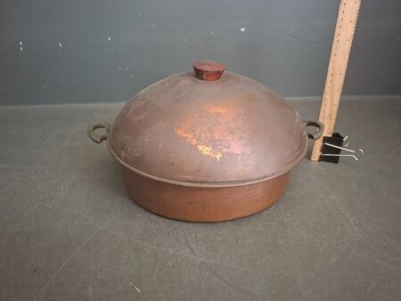 Mid Century Copper Pan with Insert