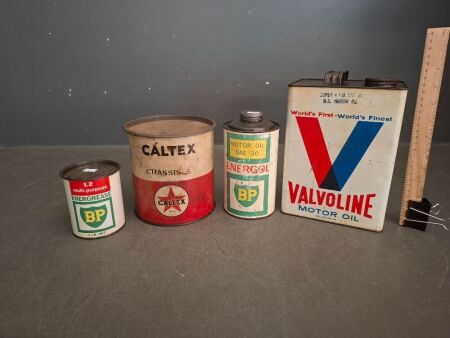 Valvoline, Caltex & BP Oil Cans