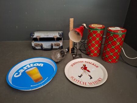 Mixed Mid Century Lot Inc Bar and Home Decor