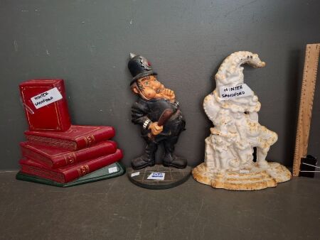 3x Cast Iron Decorator Items