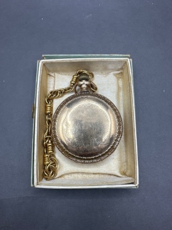 Vintage Gold Toned Am Watch Co Waltham Pocket Watch