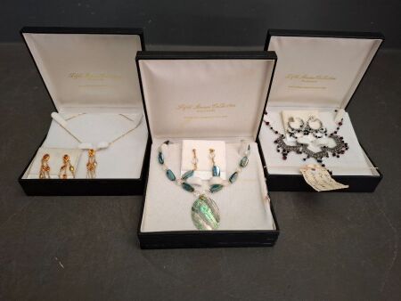 3 Boxed Sets 5th Avenue Collection Necklace & Earring Sets