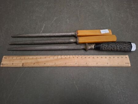 3x Vintage Knife Steels