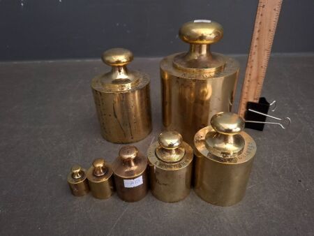 Set of Vintage Brass Weights