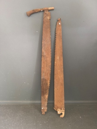 2 Vintage Cross Saws