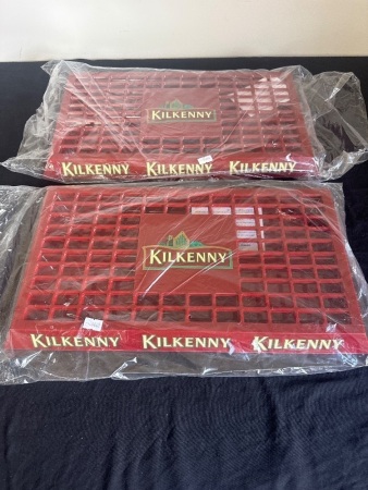 2x Vintage Kilkenny Bar Drinks Tray