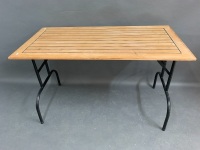 Teak Non Slip Boats Trestle Table