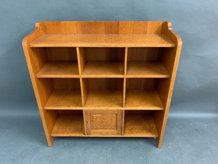 Beautifully Grained Set of Antique Silky Oak Pigeon Holes with Lockable Compartment