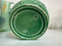 5x Blue and Green Ceramic Decor Items - 5