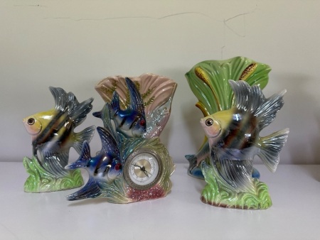 5x Iridescent Fish Themed Decorator Items