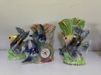 5x Iridescent Fish Themed Decorator Items