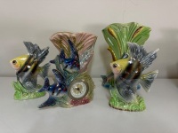 5x Iridescent Fish Themed Decorator Items - 2