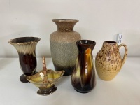 Lot of West Germany Brown Pottery - 4