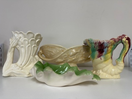 Lot of White Ceramic Jugs + Vase and Dish