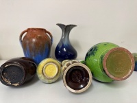 Mixed Brown and Blue Pottery Decorator Items - 5