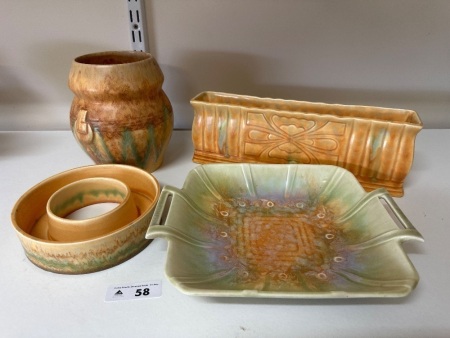 Beswick Art Deco Dish and Beswick Vase - Incs 2x Art Deco Decor Items
