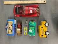 Asstd Lot of 6 Toy Cars Etc. Die Cast, Tin, Wood Etc - 2