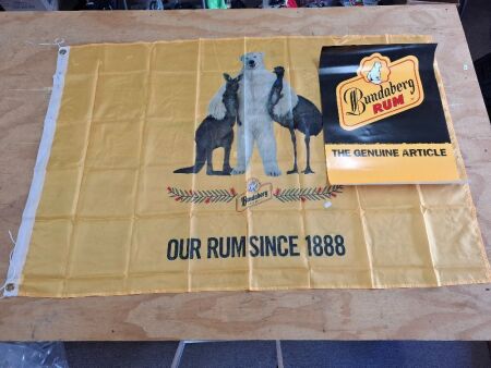 Large Bundaburg Rum Flag Inc Bundy Bear Emu and Kangaroo&nbsp;