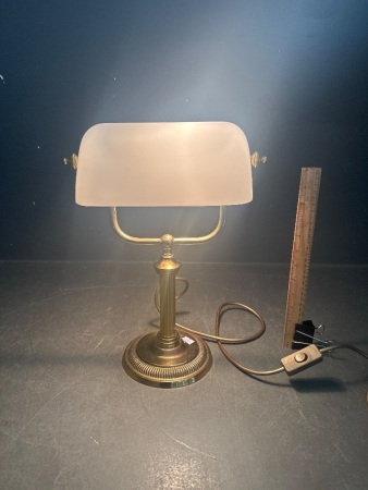 Vintage Brass Bankers Desk Light