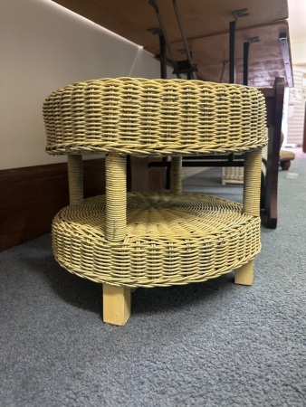 Vintage Wicker Side Table