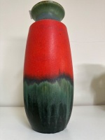 West Germany Red and Green Vase