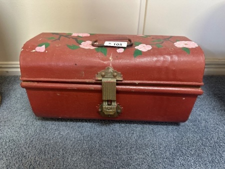 Hand Painted Metal Box