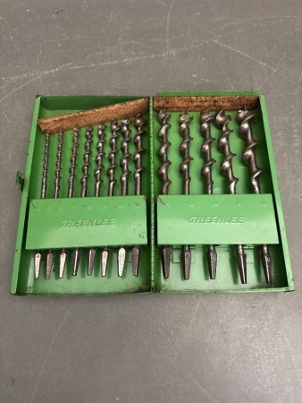 Set Greenlee Auger Hand Drill Brace Bits