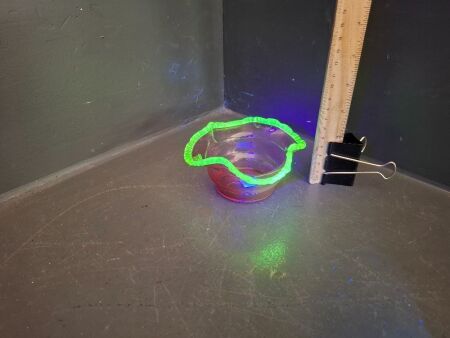 Victorian Cranberry & Uranium Glass Bowl