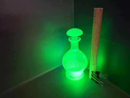 Art Deco Uranium Glass Decanter&nbsp;