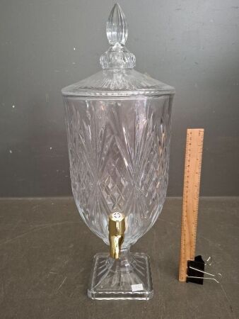 Glass Drink Dispenser with Plastic Tap