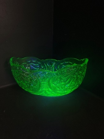 Uranium Glass Bowl Vase