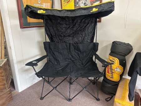 Folding Bundaberg Rum Bench Camp Chair with Cover