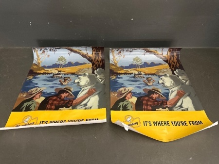 Bundaberg Rum Vintage Logo Its Where You&rsquo;re From Poster x 2