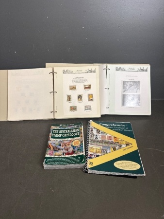Two Australian Stamp Albums w. Stamp Guides