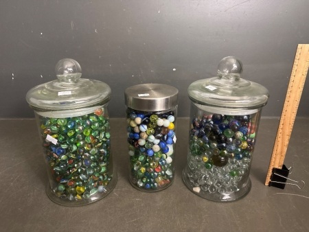 Large Lot of Cats&nbsp;Eye Marbles + Normal Marbles