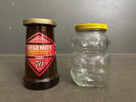 2x Vintage Vegemite Jars