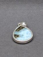 Sterling Silver Pendant with Larimar Gemstone - 2