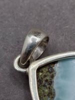 Sterling Silver Pendant with Larimar Gemstone - 3