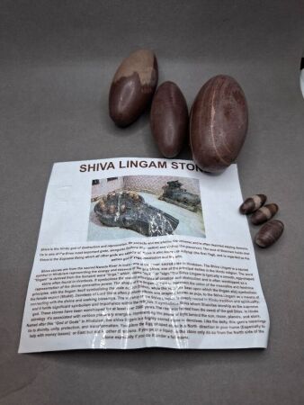 6x Hindu God Shiva Lingham Sacred Stones - From India