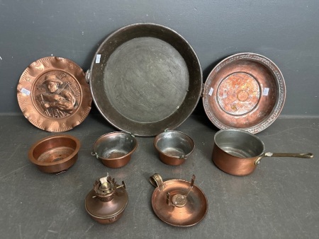 9 Pieces of Various Copper Lot