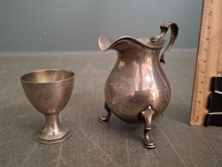 Vintage Hallmarked Colonial Jug and EPNS Regis Plate Cup