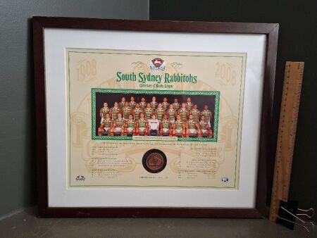 South Sydney Rabbitohs Centenary of Rugby League Limited Edition 241 of 250 Print