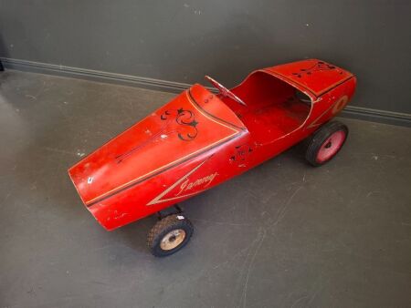 Retro Metal Jenny JB No 9 Childrens Push Car