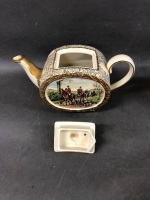 Vintage 3 Piece Sadler Tea Set with Hunting Scene - 6