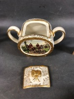 Vintage 3 Piece Sadler Tea Set with Hunting Scene - 7