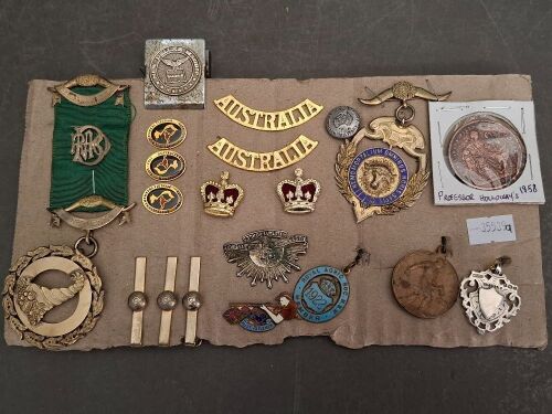 Assortment of Military Pins and Badges