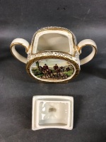 Vintage 3 Piece Sadler Tea Set with Hunting Scene - 8