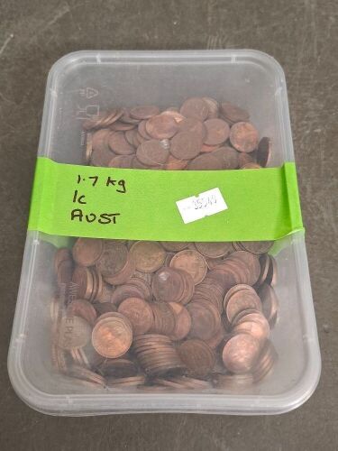 1.7kg of Australian 1 Cent Coins