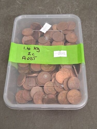 1.4kg of Australian 2 Cent Coins
